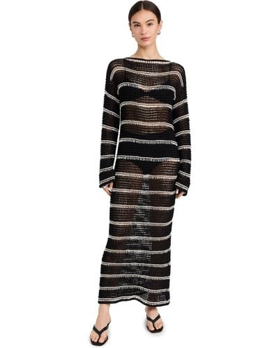 Faithfull The Brand Jesolo Crochet Dress - Black
