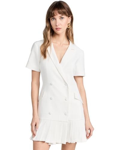 Amanda Uprichard Short Sleeve Mesha Dress - White