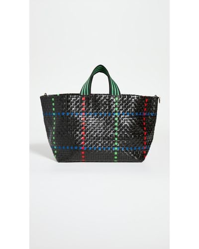Clare V. Leather Woven Tote Bag - Green Totes, Handbags - W2430327