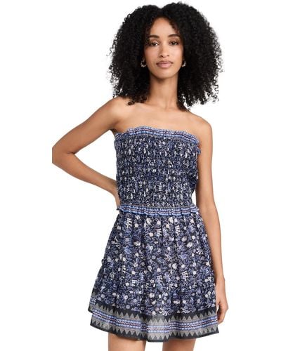 Sea Maria Strapless Smocked Cover Up - Blue