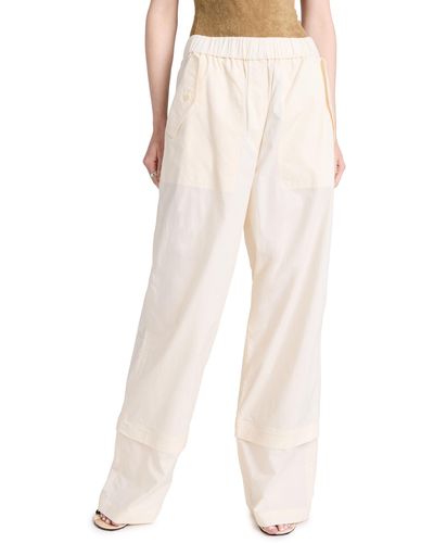 Tibi Cotton Cargo Convertible Pants - White