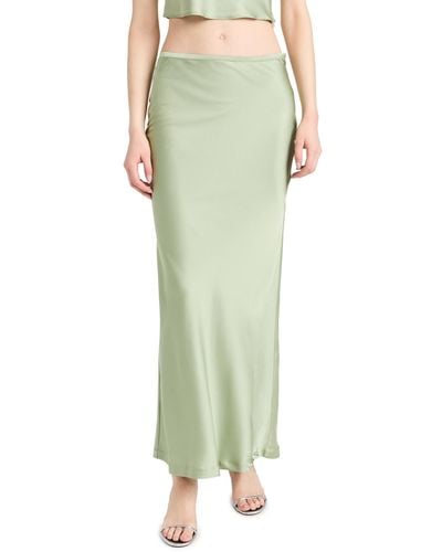 Lioness Ioness Hudson Satin Axi Skirt X - Green