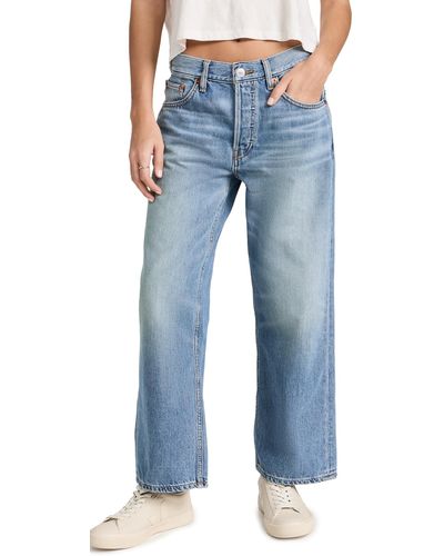 RE/DONE Loose Crop Jeans - Blue