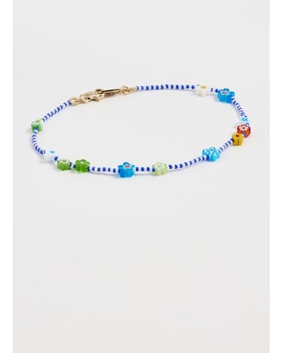 Roxanne Assoulin Millefiori Bead Anklet - Blue