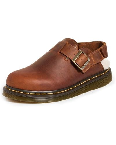 Dr. Martens Jorge Ii Archive Pull Up Mules - Brown