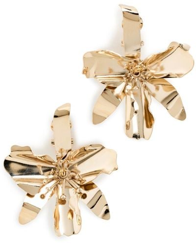 Carolina Herrera Small Orchid Earrings - White