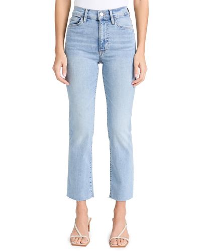 FRAME Le High Straight Raw After Jeans - Blue