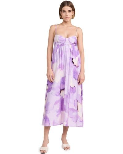Bardot Lenora Printed Midi Dress - Purple