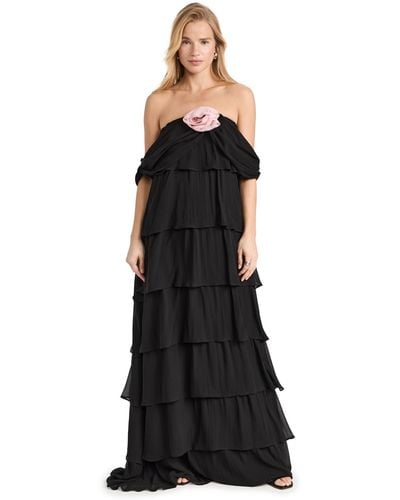 BERNADETTE Henry Long Dress - Black