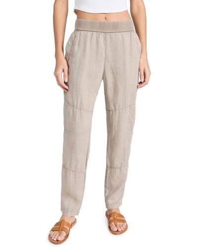 James Perse Patched Pull On Pants - Natural