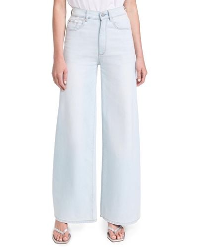 DL1961 Hepburn Wide Leg Jeans - White