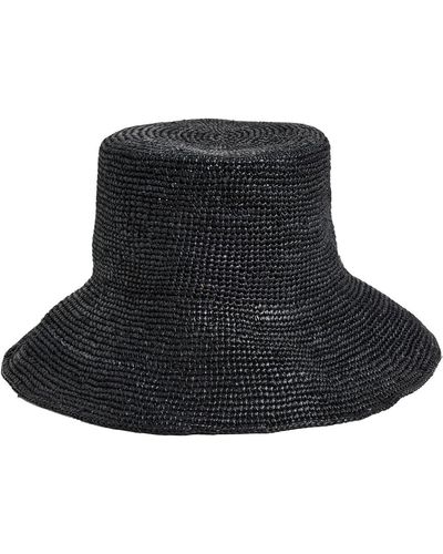 Hat Attack Chic Crochet Bucket Hat - Black