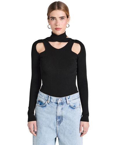 Coperni Cut-out Knit Weater Back - Black