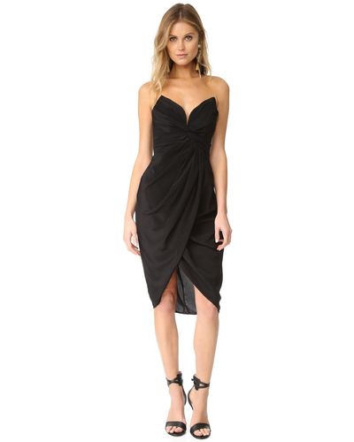 Zimmermann Silk Petal Twist Dress - Black