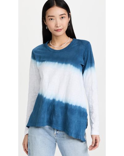 Wilt Double Dip Slant Hem Tee - Blue