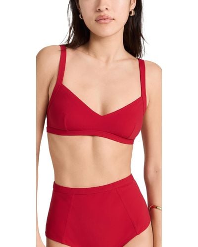 Reformation Oei Bikini Top Iptick - Red