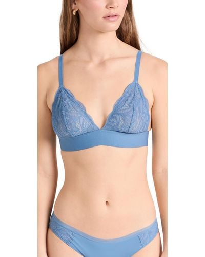 Lively The Long Lined Lace Bralette - Blue