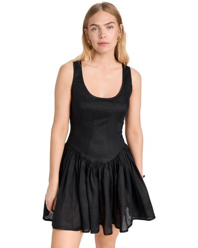 Zimmermann August Paneled Mini Dress - Black