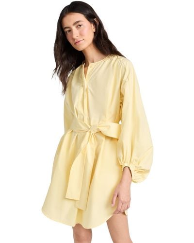 English Factory Billow Belted Ini Dress - Natural