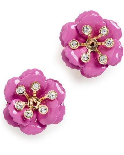 Carolina Herrera Flower Stud Earrings - Pink