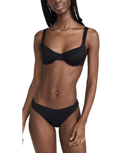 Jonathan Simkhai Lia Bustier Bikini Top - Black