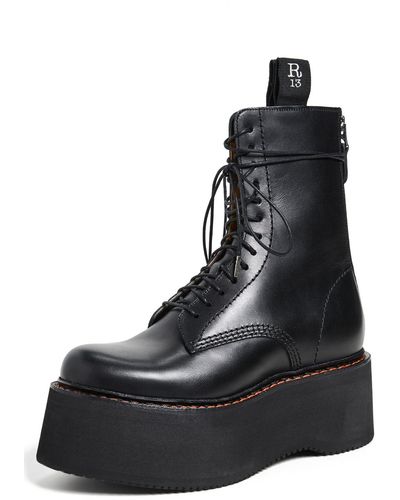 R13 Combat Stack Boots - Black