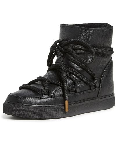 Inuikii Full Leather Shearling Sneakers - Black