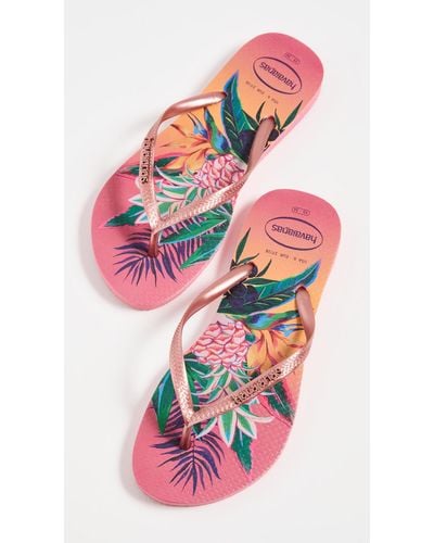 Havaianas Slip Tropical Flip Flops - Pink