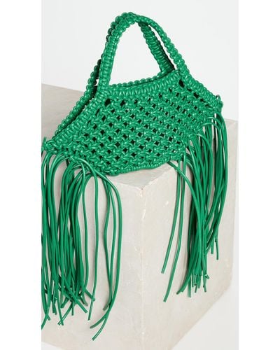 Yuzefi Mini Woven Basket Tote - Green
