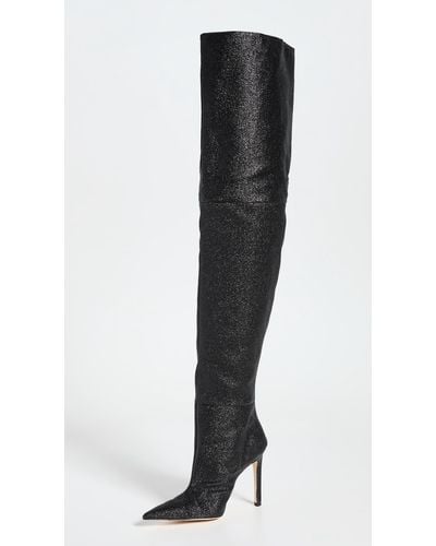 GOOD AMERICAN Slouchy Over The Knee Boots - Black