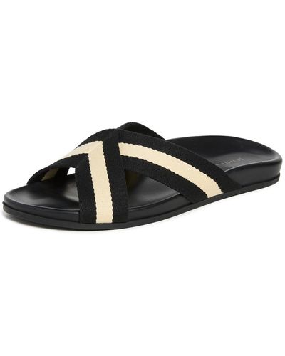 Jenni Kayne Cotton Crossover Sandals - Black