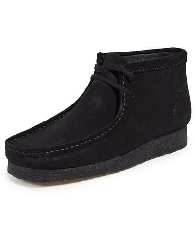 Clarks Suede Wallabee Boots 8 - Black