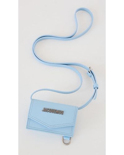 Le porte azur leather small bag Jacquemus Blue in Leather - 30066915