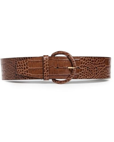 Anderson's Over Waist Mock Croc Leather Belt - Brown