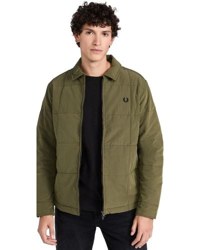 Fred Perry Quited Overshirt - Green