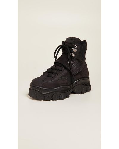 MSGM Chunky Strap Sneakers - Black