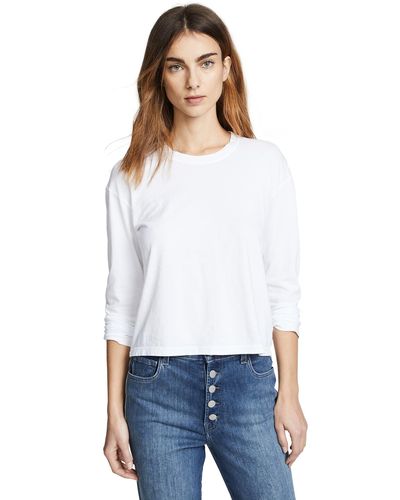 James Perse Vintage Boxy Long Sleeve Tee - White