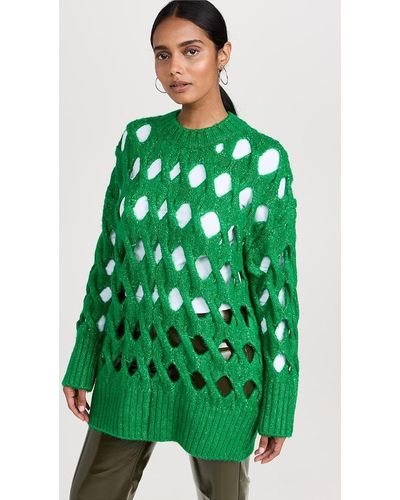 Pistola Darya Open Stitch Sweater in Green | Lyst