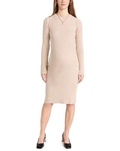 HATCH The Lydia Sweater Dress - Natural