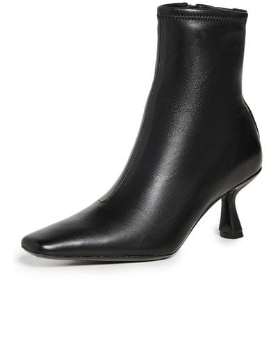 Loeffler Randall Thandy Curved Heel Ankle Boots - Black