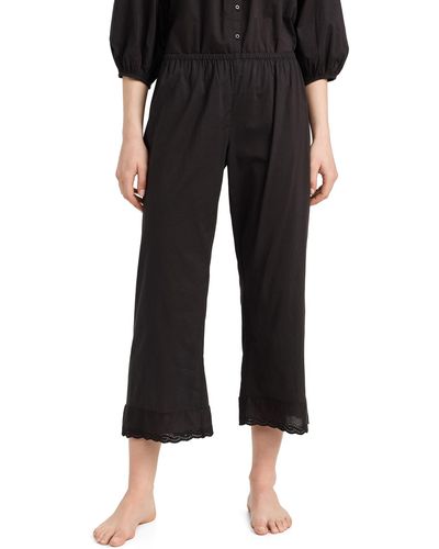 The Great The Eyelet Easy Sleep Pants - Black