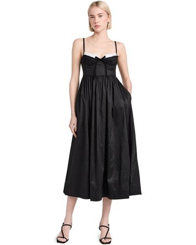 For Love & Lemons For Ove & Emon Dori Midi Dre Back - Black