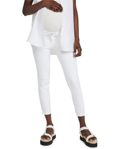 DL1961 Florence Crop Skinny Maternity Jeans - White
