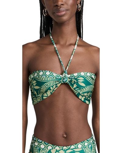 Palmacea Ade Bandeau Bikini Top - Green
