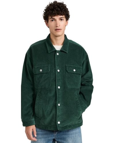 Obey Benny Cord Shirt Jacket - Green