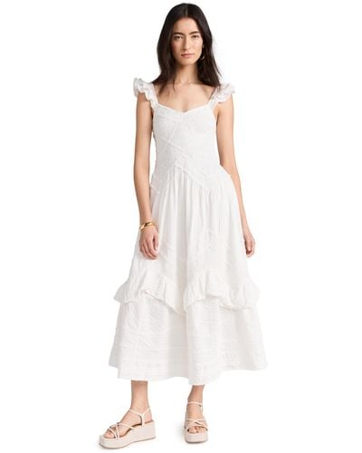 LoveShackFancy Brin Dress - White