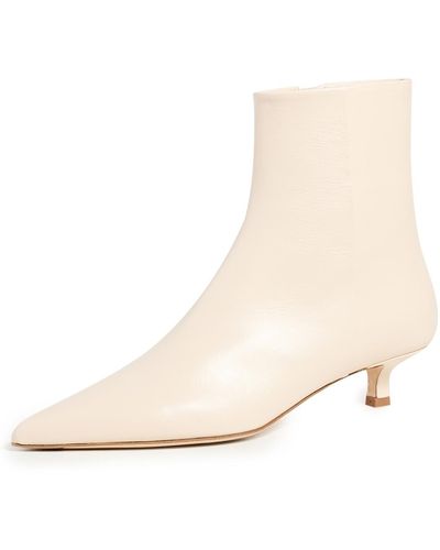 Aeyde Sofie Nappa Leather Booties - White