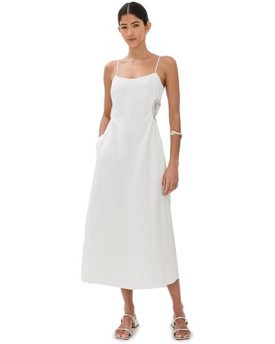 Jonathan Simkhai Brant Midi Dress - White
