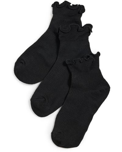 Stems Everyday Classic Ruffle Socks - Black