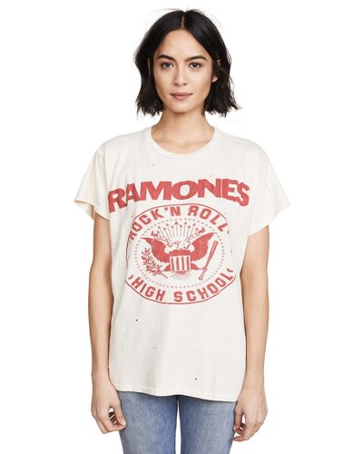 MadeWorn Ramones 1979 Rock Printed Tee - White